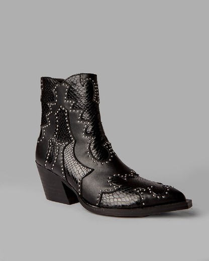 Bottines cowboy noires Corina modèle M3780