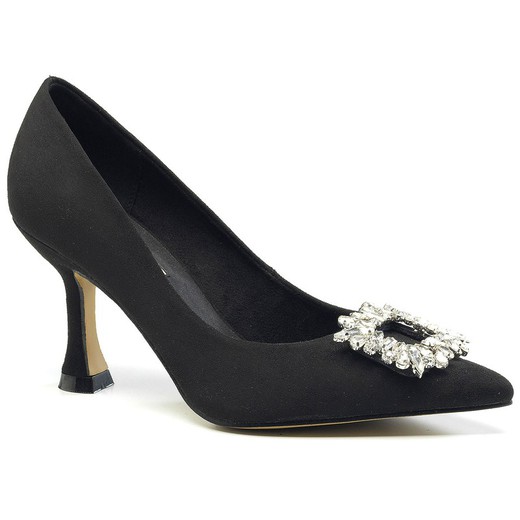 Sapato feminino preto strass Corina modelo M2598