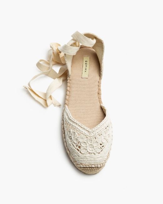 Espadrille plate beige Corina modèle M5421