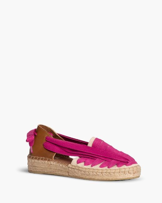 Espadrille plate Corina avec semelle en jute Couleur Fuchsia Modèle M4320