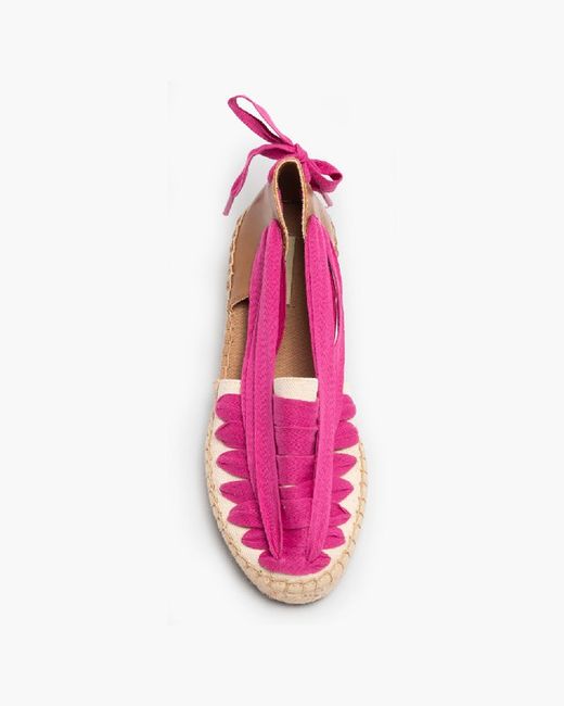 Espadrille plate Corina avec semelle en jute Couleur Fuchsia Modèle M4320