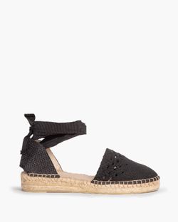 Espadrille plate Corina avec semelle en jute Couleur Noir Modèle M4321