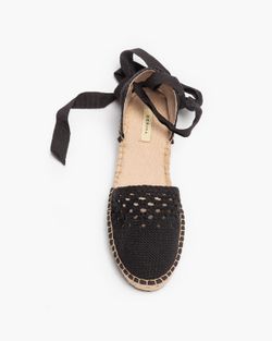Espadrille plate Corina avec semelle en jute Couleur Noir Modèle M4321
