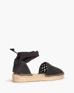 Espadrille plate Corina avec semelle en jute Couleur Noir Modèle M4321