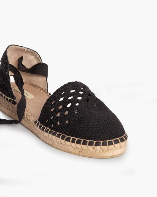 Espadrille plate Corina avec semelle en jute Couleur Noir Modèle M4321