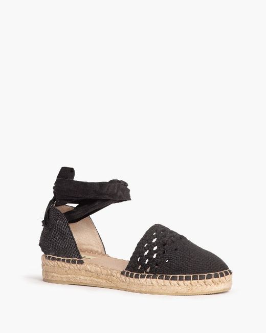 Espadrille plate Corina avec semelle en jute Couleur Noir Modèle M4321