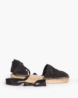 Espadrille plate Corina avec semelle en jute Couleur Noir Modèle M4321