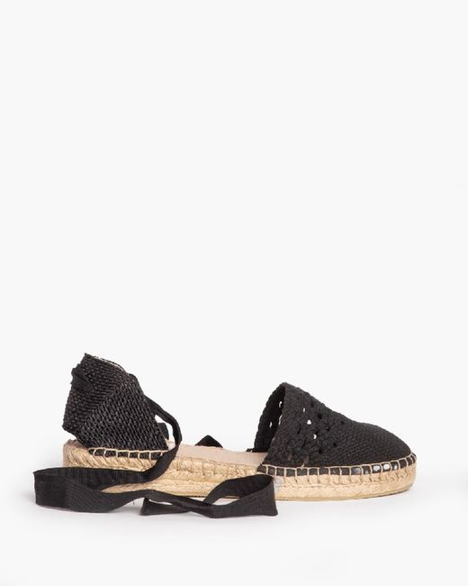 Espadrille plate Corina avec semelle en jute Couleur Noir Modèle M4321