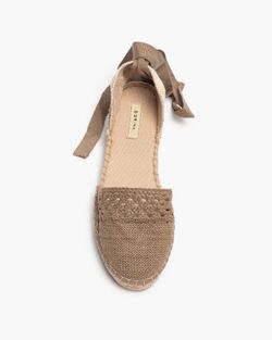 Espadrille plate Corina avec semelle en jute Couleur Taupe Modèle M4321