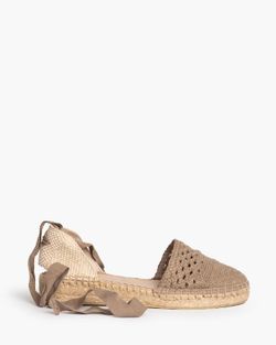 Espadrille plate Corina avec semelle en jute Couleur Taupe Modèle M4321