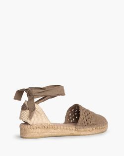 Espadrille plate Corina avec semelle en jute Couleur Taupe Modèle M4321