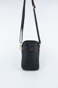 Mini sac à bandoulière noir pour téléphone portable