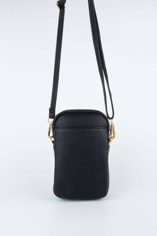 Bolso bandolera tamaño mini para móvil de color negro