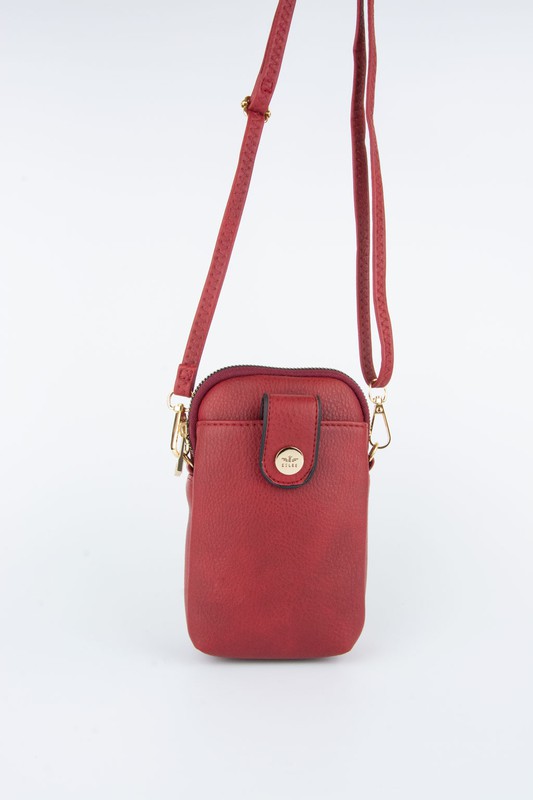Bolso bandolera tamaño mini para móvil de color rojo — Oliva bags & shoes