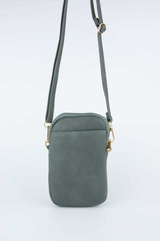 Mini sac à bandoulière vert pour mobile