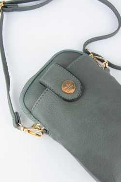 Mini sac à bandoulière vert pour mobile