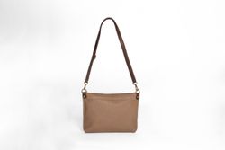 Sac bandoulière en cuir beige modèle 20223B