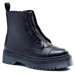 Botas militares negras con plataforma