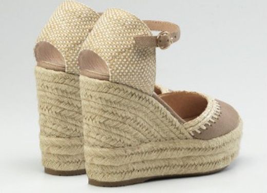 Compensée en sparte India Taupe par Corina Modèle M2302