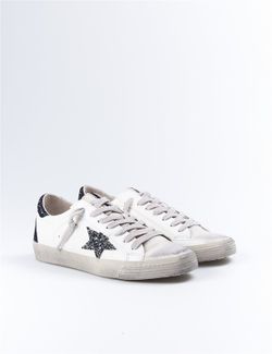 Deportivas con estrella M2020 Glitter Plata y Glitter Azul marca Corina