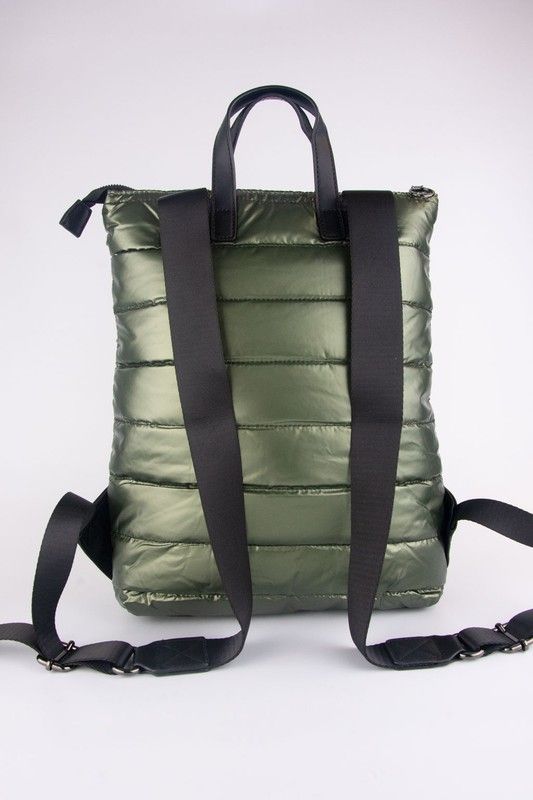 Mochila acolchada de color verde modelo Estrella Ref.005V — Oliva bags \u0026  shoes