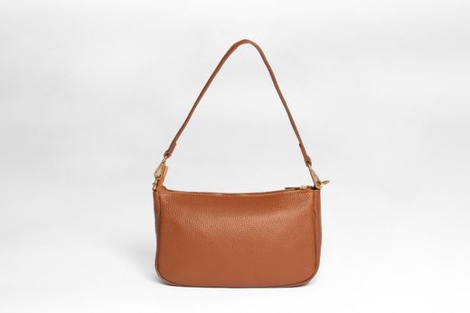 Bolso pequeño de Piel detalle Cadena Color Camel