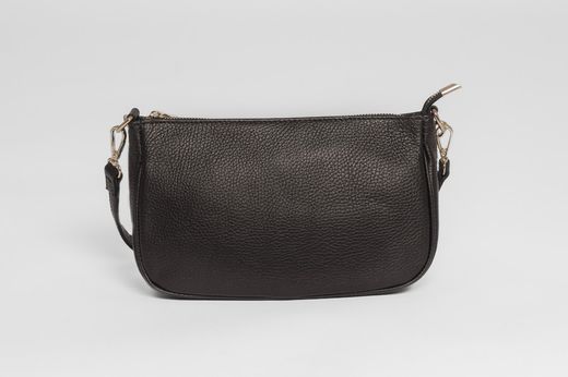 Petit Sac en Cuir Détail Chaîne Couleur Noir