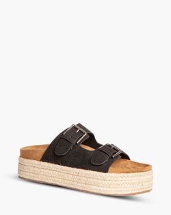 Sandale plateforme en jute noir de la marque Corina modèle M4395