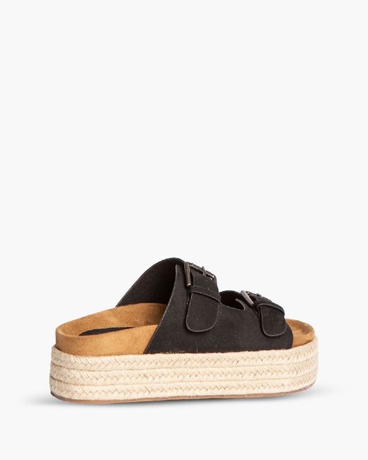 Sandale plateforme en jute noir de la marque Corina modèle M4395