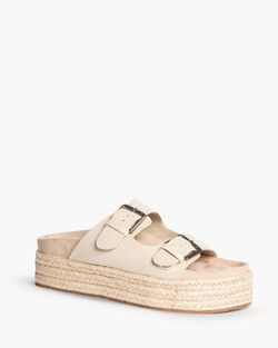 Sandalia de plataforma en Yute de color Beige de la marca Corina modelo M4395