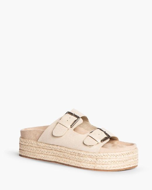 Sandalia de plataforma en Yute de color Beige de la marca Corina modelo M4395