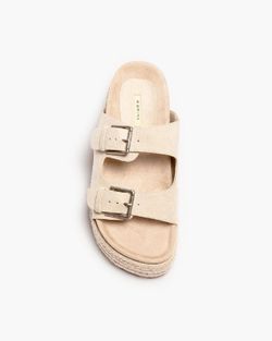 Sandalia de plataforma en Yute de color Beige de la marca Corina modelo M4395