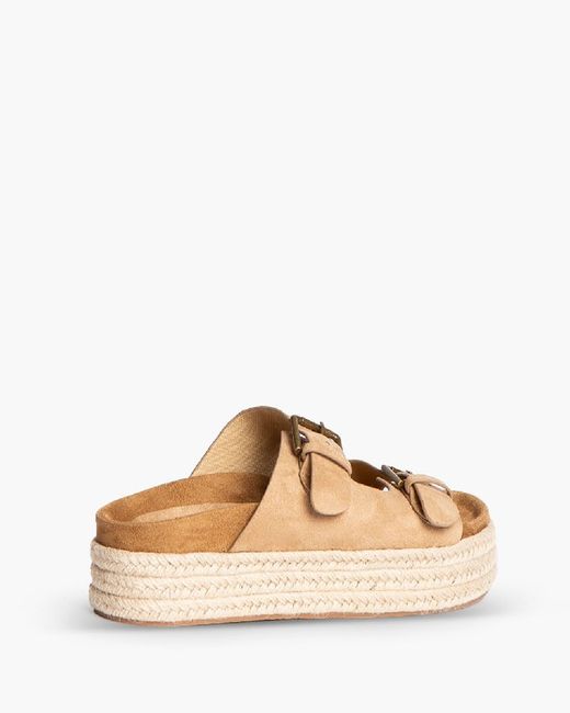 Sandale plateforme en jute camel de la marque Corina modèle M4395
