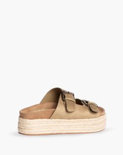 Sandale plateforme en jute taupe de la marque Corina modèle M4395