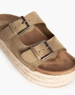 Sandale plateforme en jute taupe de la marque Corina modèle M4395