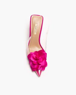Sandale Slingback à Talon Haut avec Coupe Vinyle de la marque Corina Modèle M4207 Couleur Fuchsia
