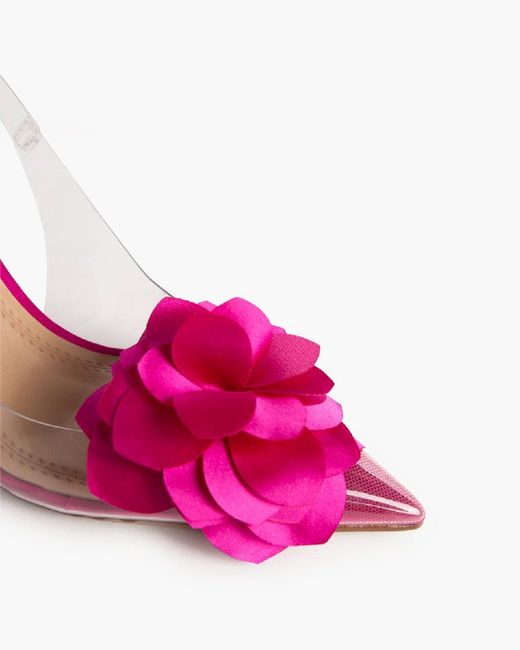 Sandale Slingback à Talon Haut avec Coupe Vinyle de la marque Corina Modèle M4207 Couleur Fuchsia