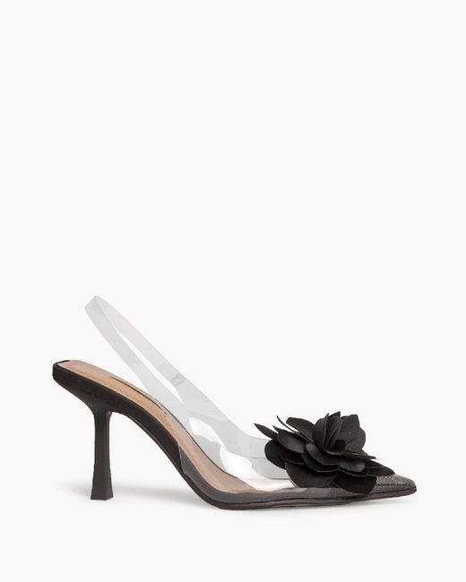 Sandalia de Tacón Alto Destalonado con Corte Vinilo de la marca Corina Modelo M4207 Color Negro
