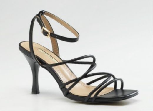 Sandalia de tacón con tiras color Negro marca Corina