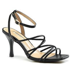 Sandalia de tacón con tiras color Negro marca Corina