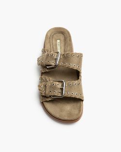 Sandale plate Corina kaki modèle M5455