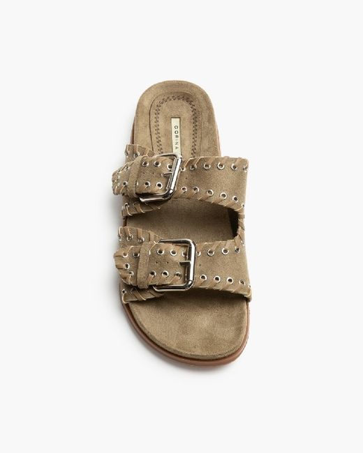 Sandale plate Corina kaki modèle M5455