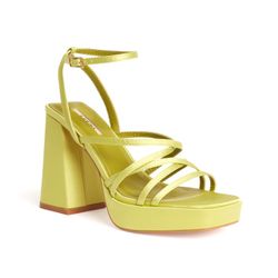 Sandalia plataforma detalle tiras de color Lima