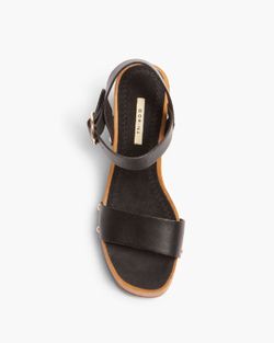 Sandale à talons en bois Corina noire modèle M4410