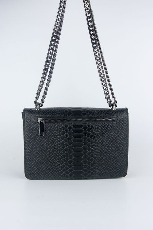 Sac en cuir de crocodile avec fer à cheval noir