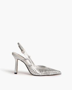 Talon Haut Slingback Couleur Argent de la marque Corina Modèle M4190