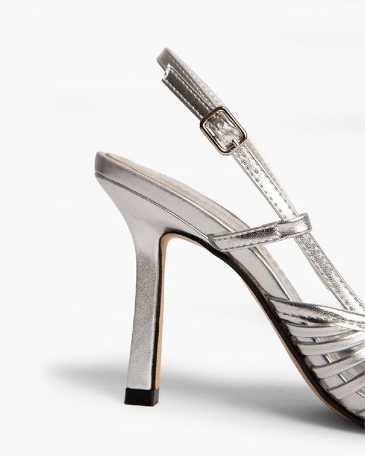 Talon Haut Slingback Couleur Argent de la marque Corina Modèle M4190