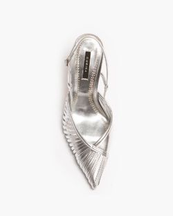 Talon Haut Slingback Couleur Argent de la marque Corina Modèle M4190