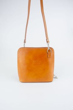 Mini sac à bandoulière Vera en cuir camel