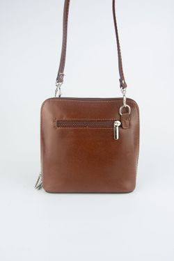 Mini sac à bandoulière en cuir marron Vera